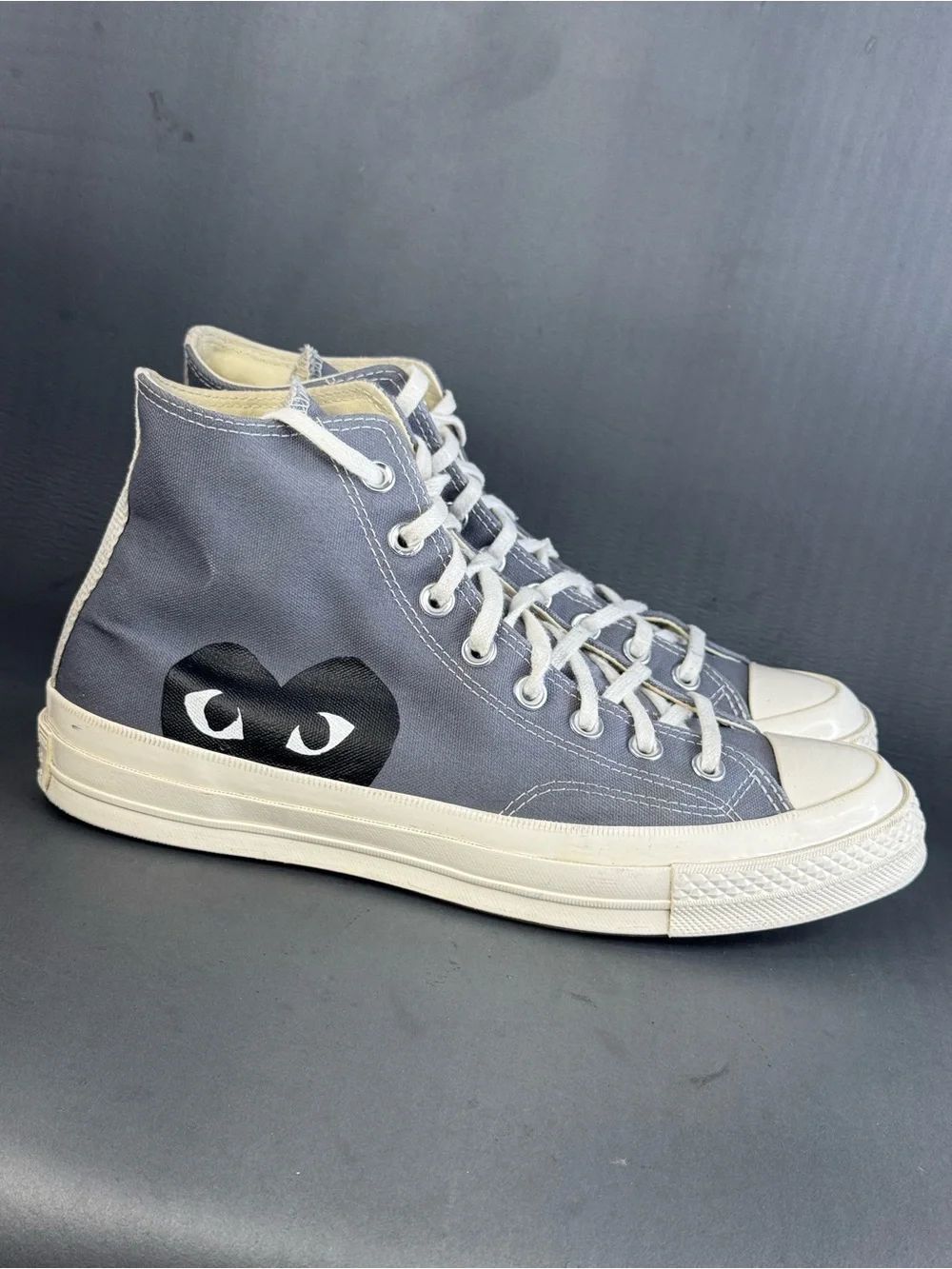 Comme des Garçons PLAY x Converse Chuck 70 High 'Steel Gray' men’s size 8.5